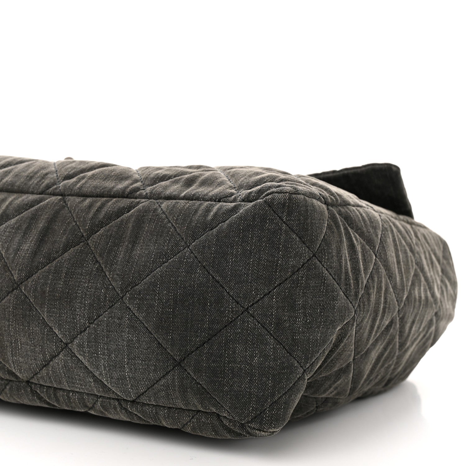 Chanel Denim Quilted XXL Reissue Flap Grey 10 of 12
