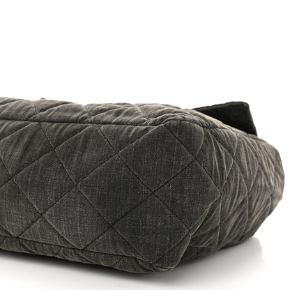 Chanel Denim Quilted XXL Reissue Flap Grey 10 of 12