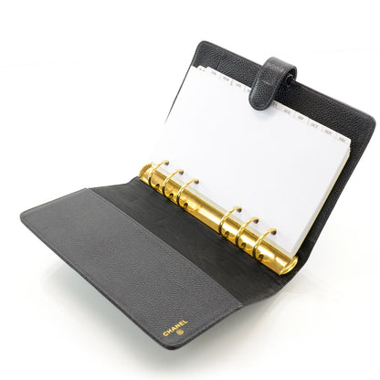 Chanel Caviar CC Ring Agenda Planner Black 5 of 8