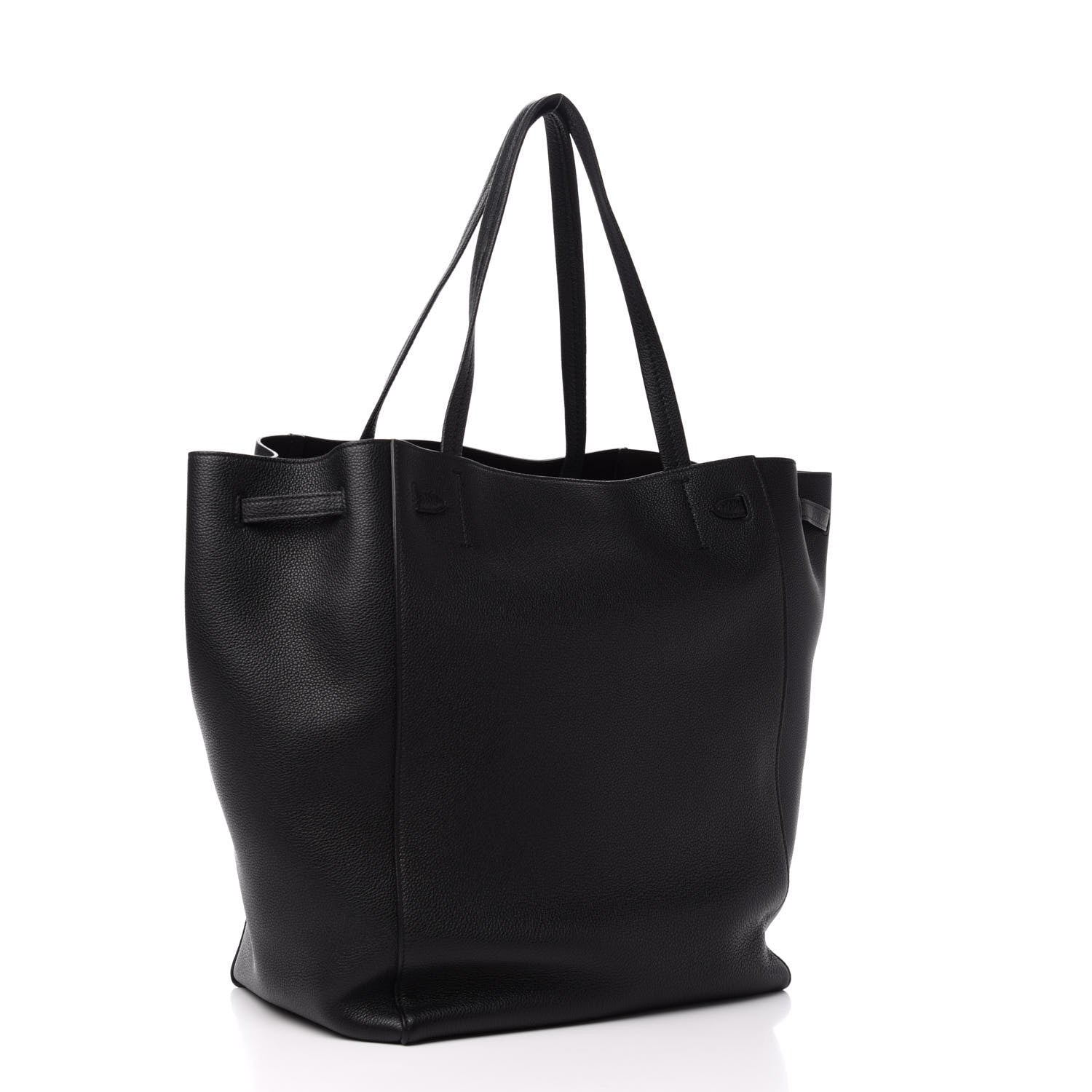Celine Soft Grained Calfskin Medium Belt Cabas Phantom Black 3 of 11