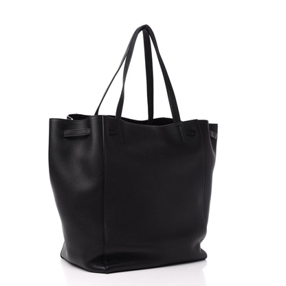 Celine Soft Grained Calfskin Medium Belt Cabas Phantom Black 3 of 11