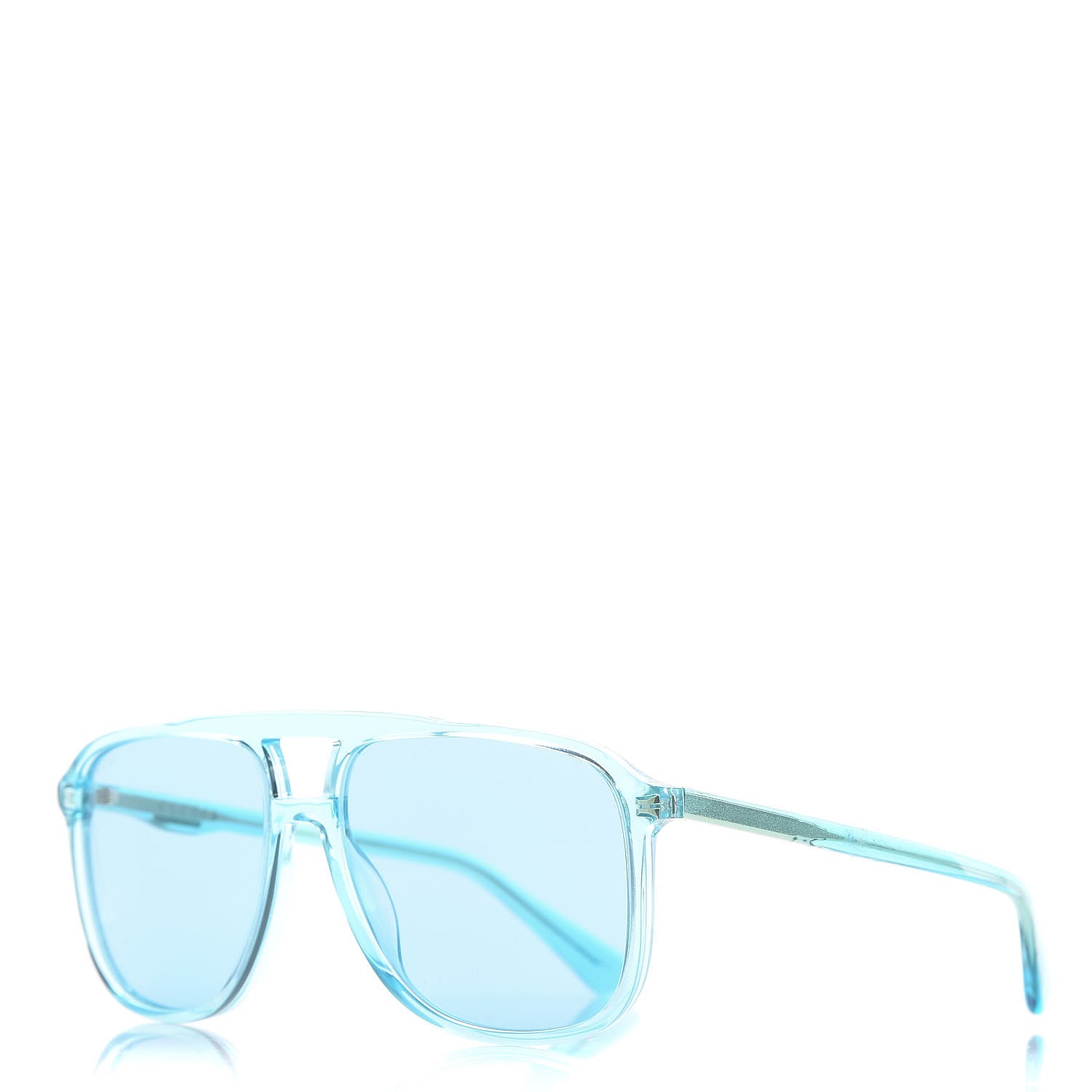 Gucci Squared Aviator Sunglasses GG0262S Blue 1 of 6