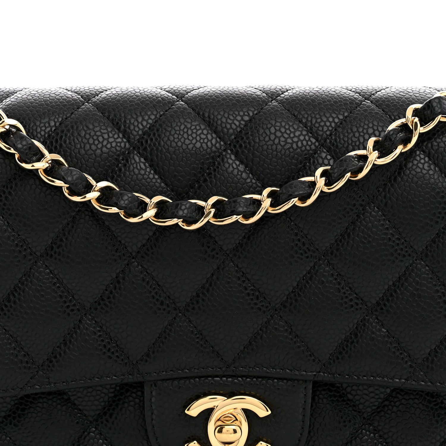 Chanel Caviar Quilted Medium Double Flap Black 8 of 11