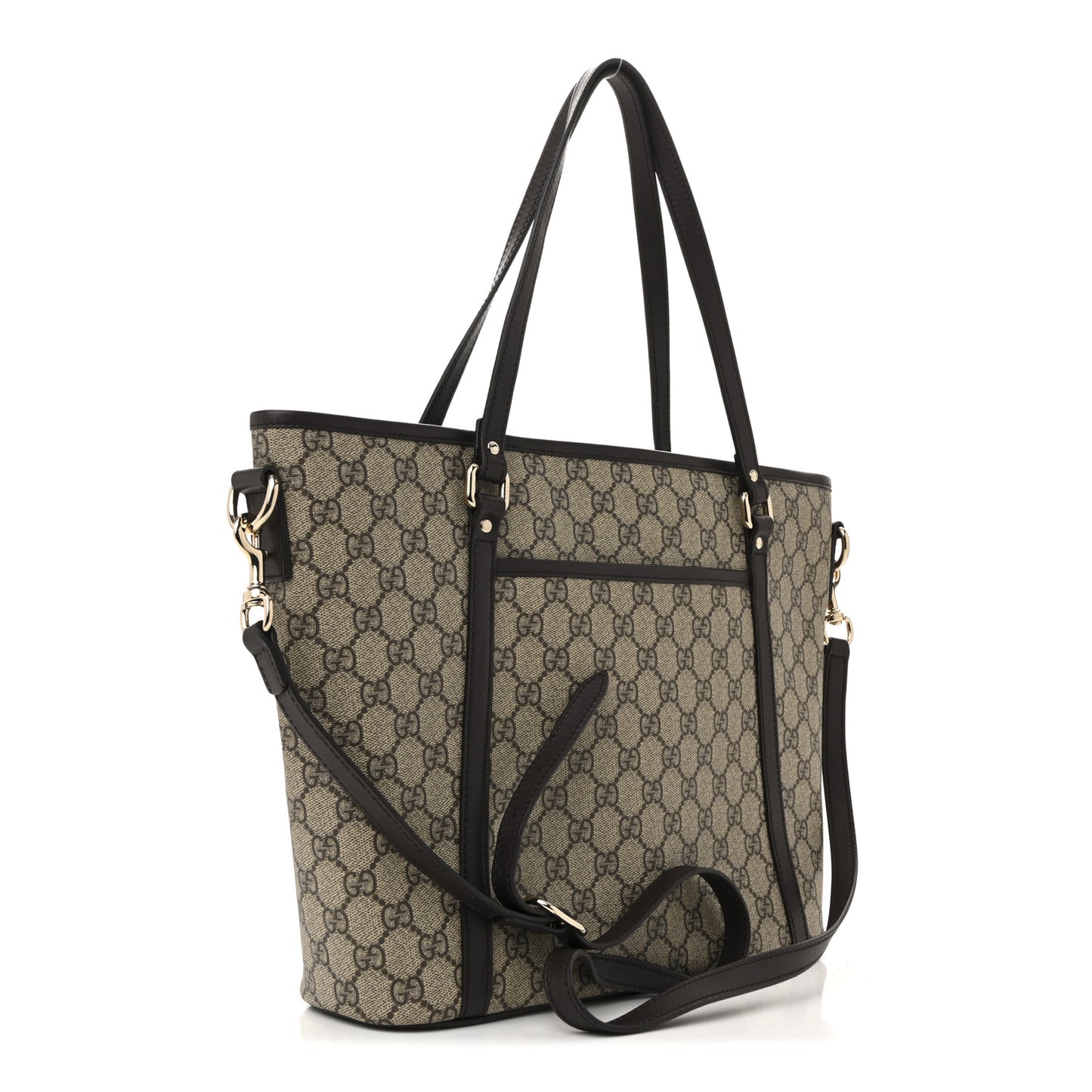 GG Supreme Monogram Medium Joy Tote Dark Brown