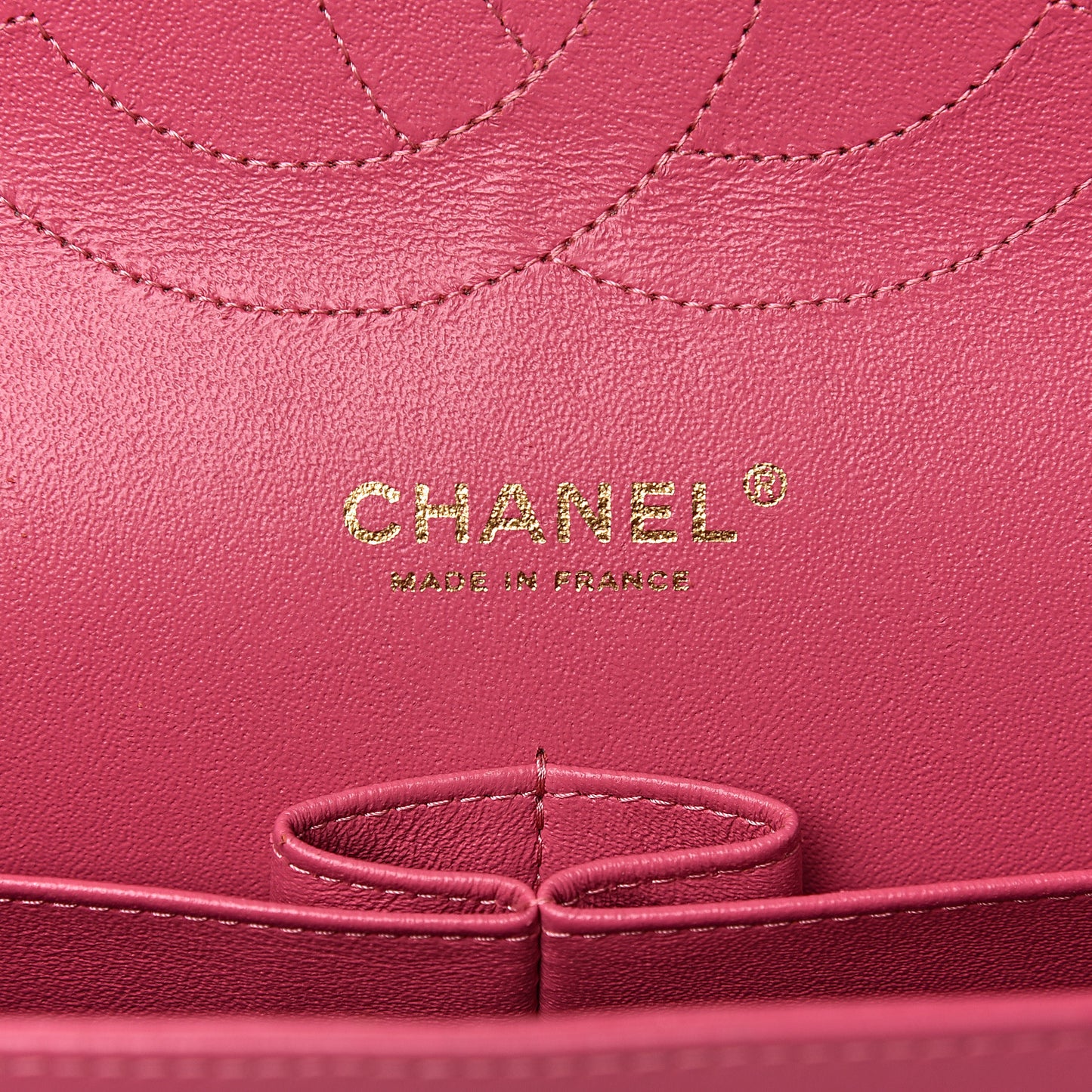 Lambskin Quilted Jumbo Double Flap Dark Pink
