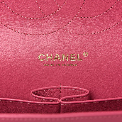 Chanel Lambskin Quilted Jumbo Double Flap Dark Pink 6 of 14