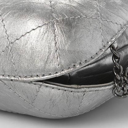 Chanel Metallic Aged Calfskin Quilted Small Gabrielle Bucket Silver 9 of 9