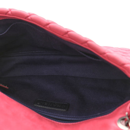 Chanel Iridescent Calfskin Small New Bubble Quilt Flap Fuchsia 5 of 10