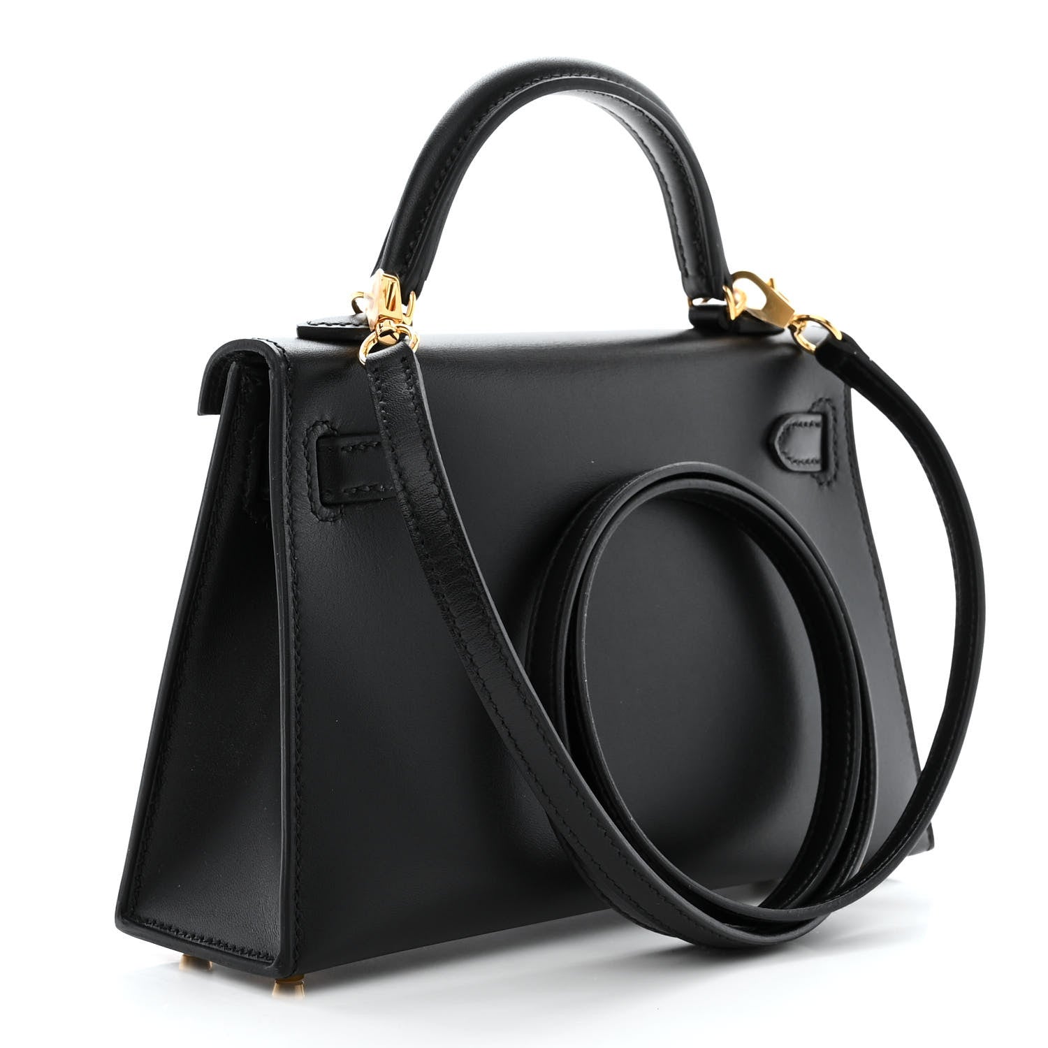 Hermes Tadelakt Mini Kelly Sellier 20 Black 3 of 11