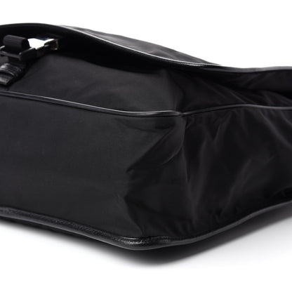Prada Tessuto Nylon Saffiano Messenger Bag Black 7 of 9