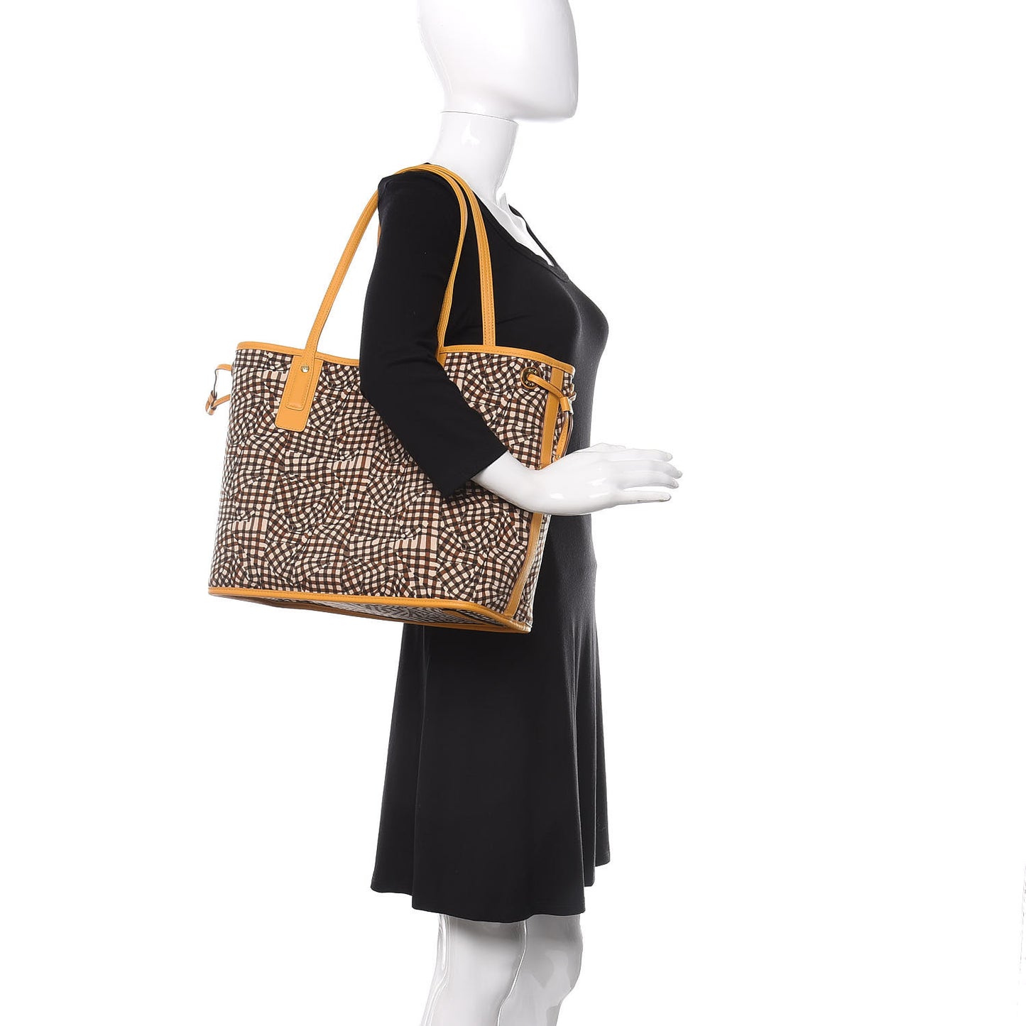 Visetos Medium Liz Reversible Shopper Tote Cognac Yellow