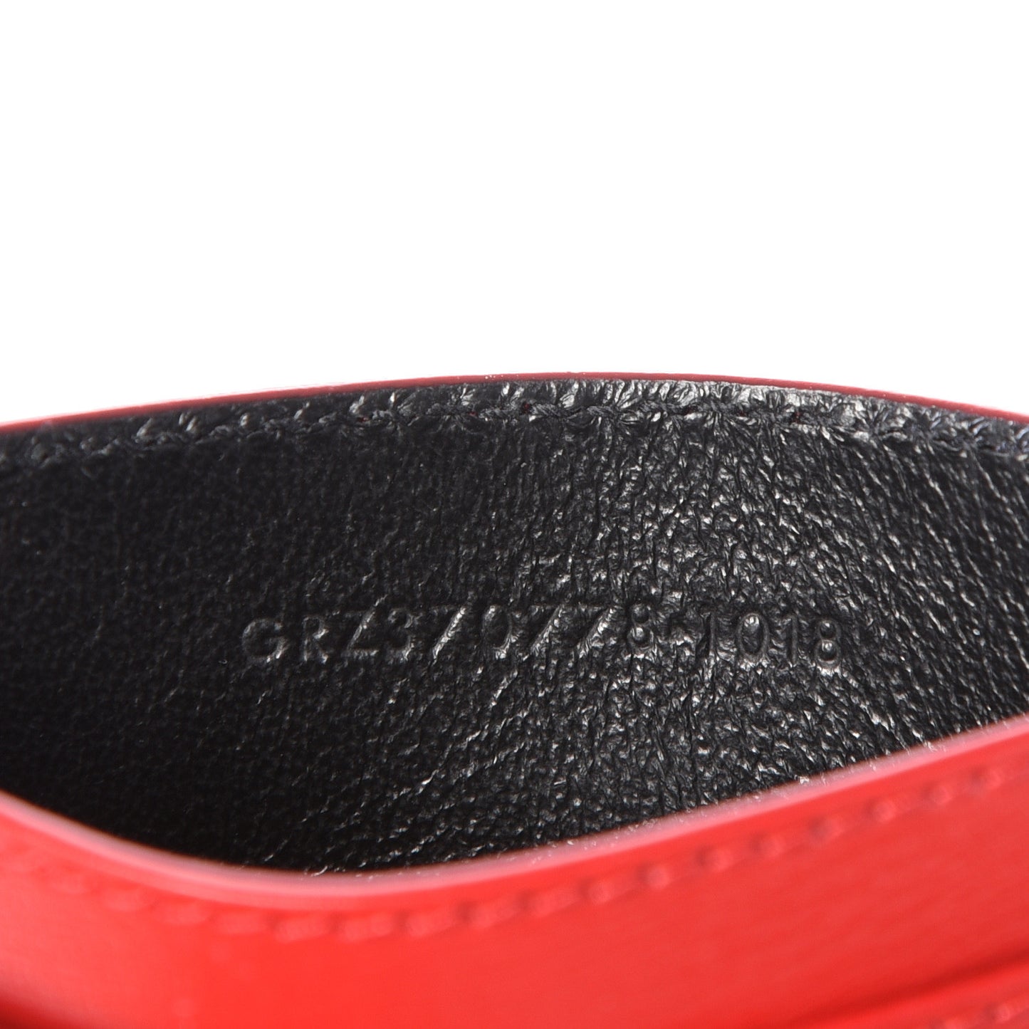 Calfskin Monogram Credit Card Case Red