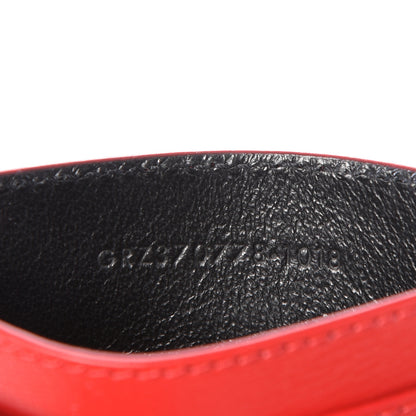 Saint Laurent Calfskin Monogram Credit Card Case Red 5 of 9