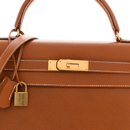 Hermes Courchevel Kelly Sellier 32 Gold 9 of 14