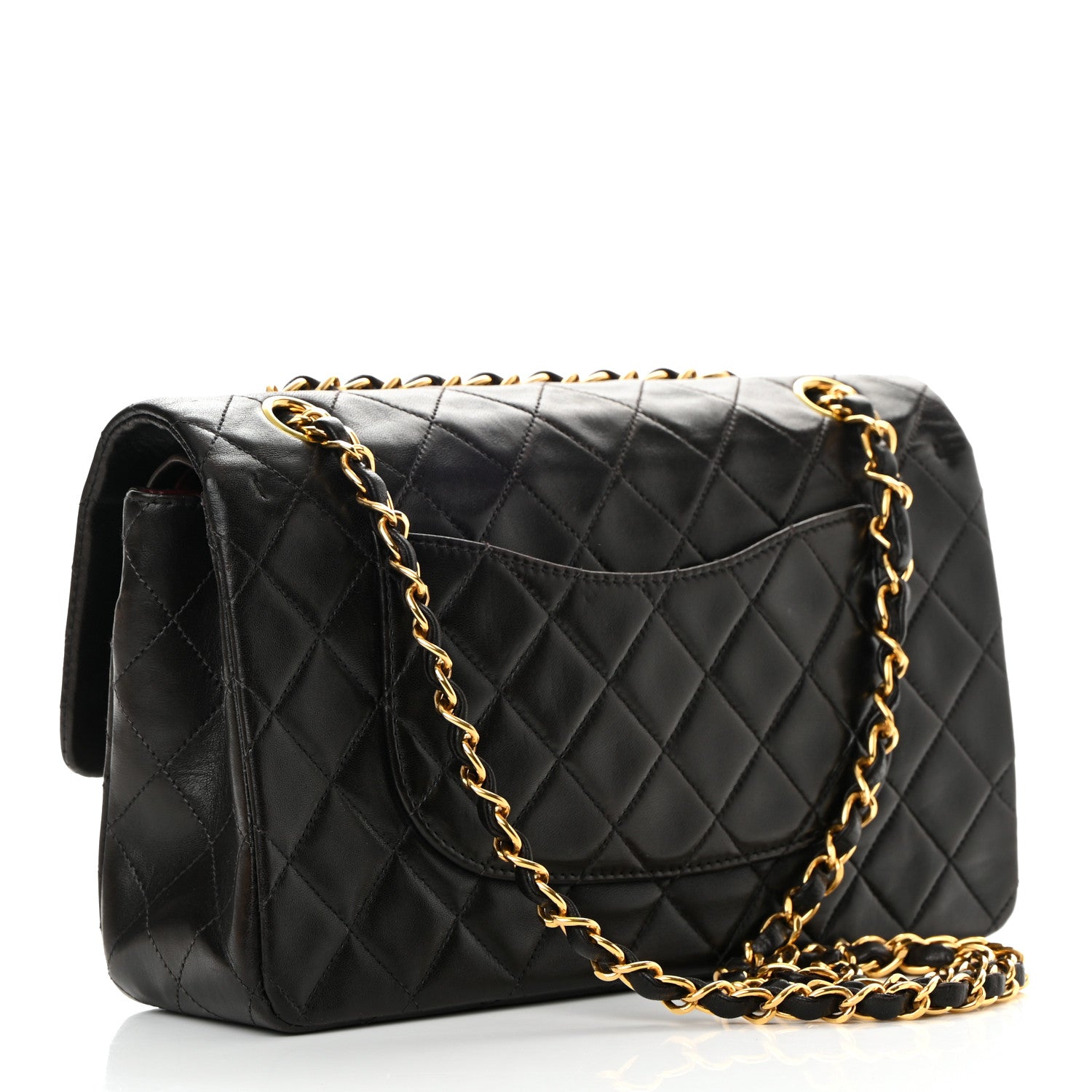 Chanel Lambskin Quilted Medium Double Flap Black 3 of 15