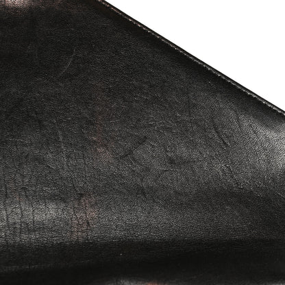 Saint Laurent Sheepskin Matelasse Chevron Monogram Large College Satchel Black 13 of 14