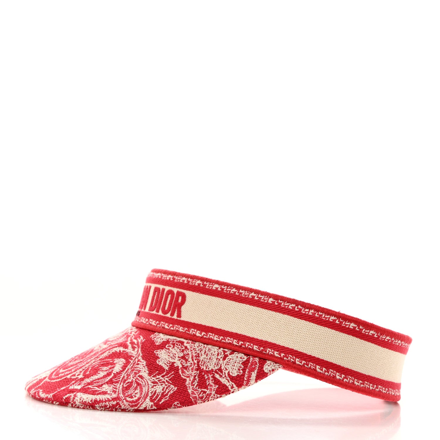 Christian Dior Toile De Jouy Reverse Visor Red 4 of 7