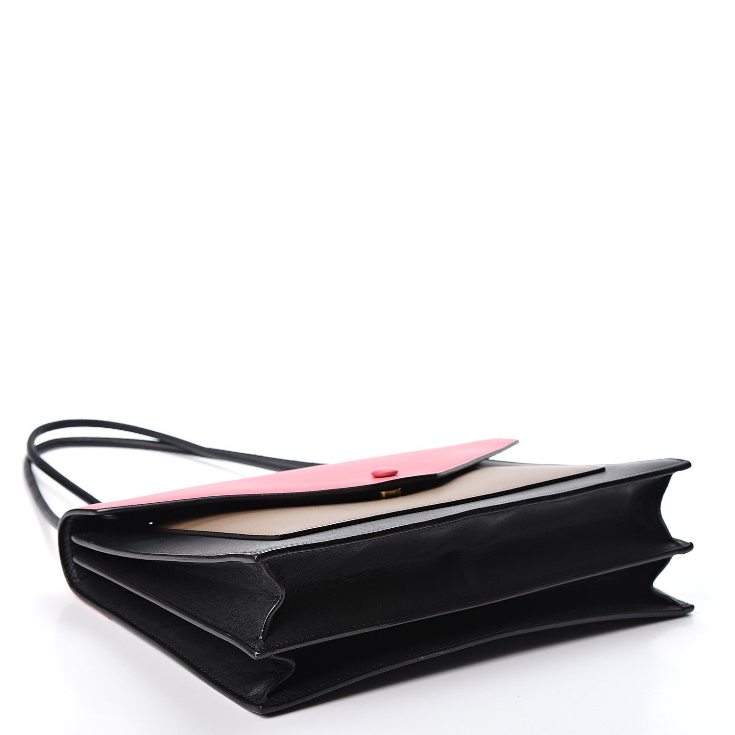 Celine Smooth Calfskin Tri-Color Pocket Envelope Shoulder Bag Pink 3 of 9