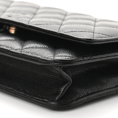Chanel Caviar Quilted Coco Candy Wallet On Chain WOC Black 10 of 11