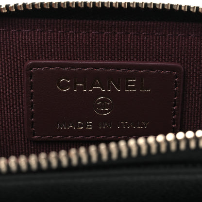 Chanel Caviar Quilted CC Zip Around Card Holder Black 6 of 9