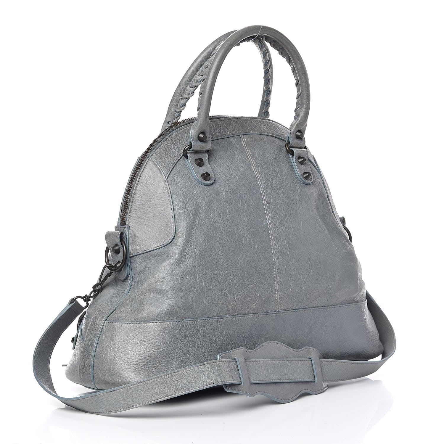 Balenciaga Agneau Classic Hardware Bowling Bag Ardoise 3 of 10