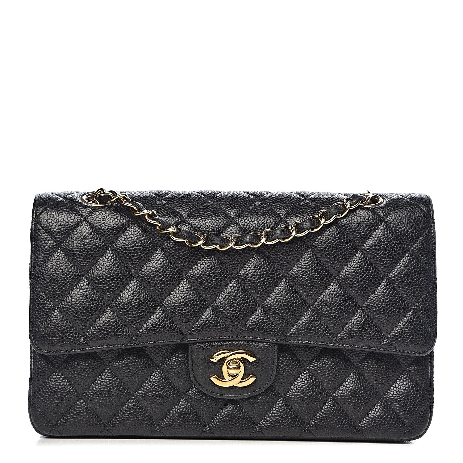 Chanel Caviar Quilted Medium Double Flap Black 1 of 17