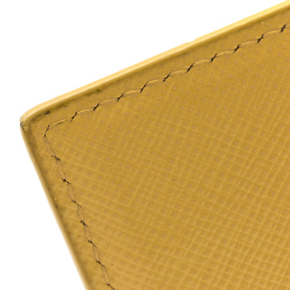 Prada Saffiano Metal Card Holder Soleil 9 of 10