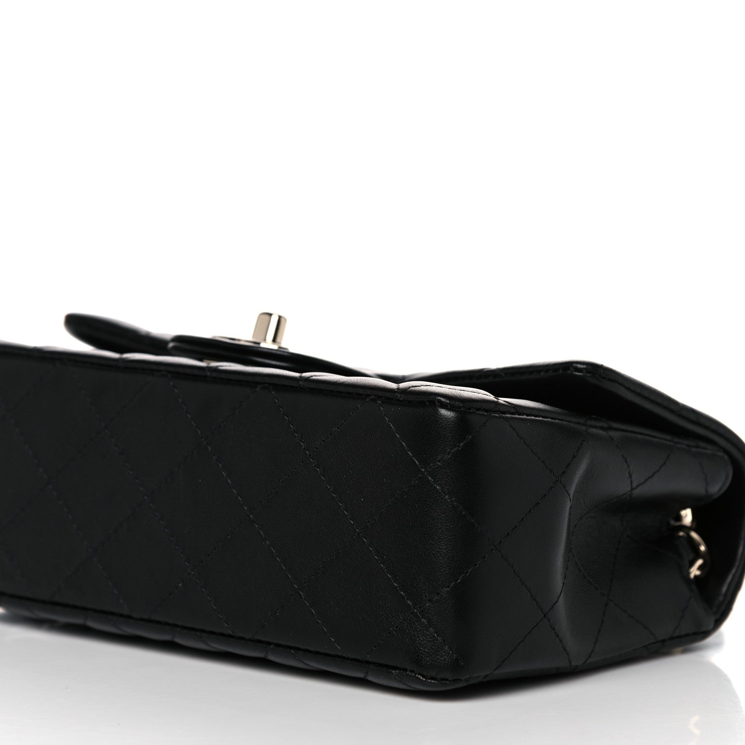 Chanel Lambskin Quilted Mini Rectangular Flap Black 9 of 10