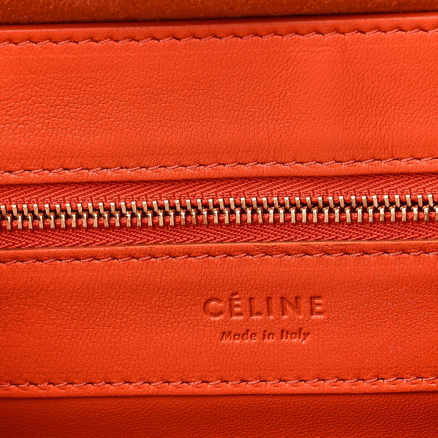 Celine Lambskin Horizontal Bi-Color Cabas Orange Magenta 6 of 9