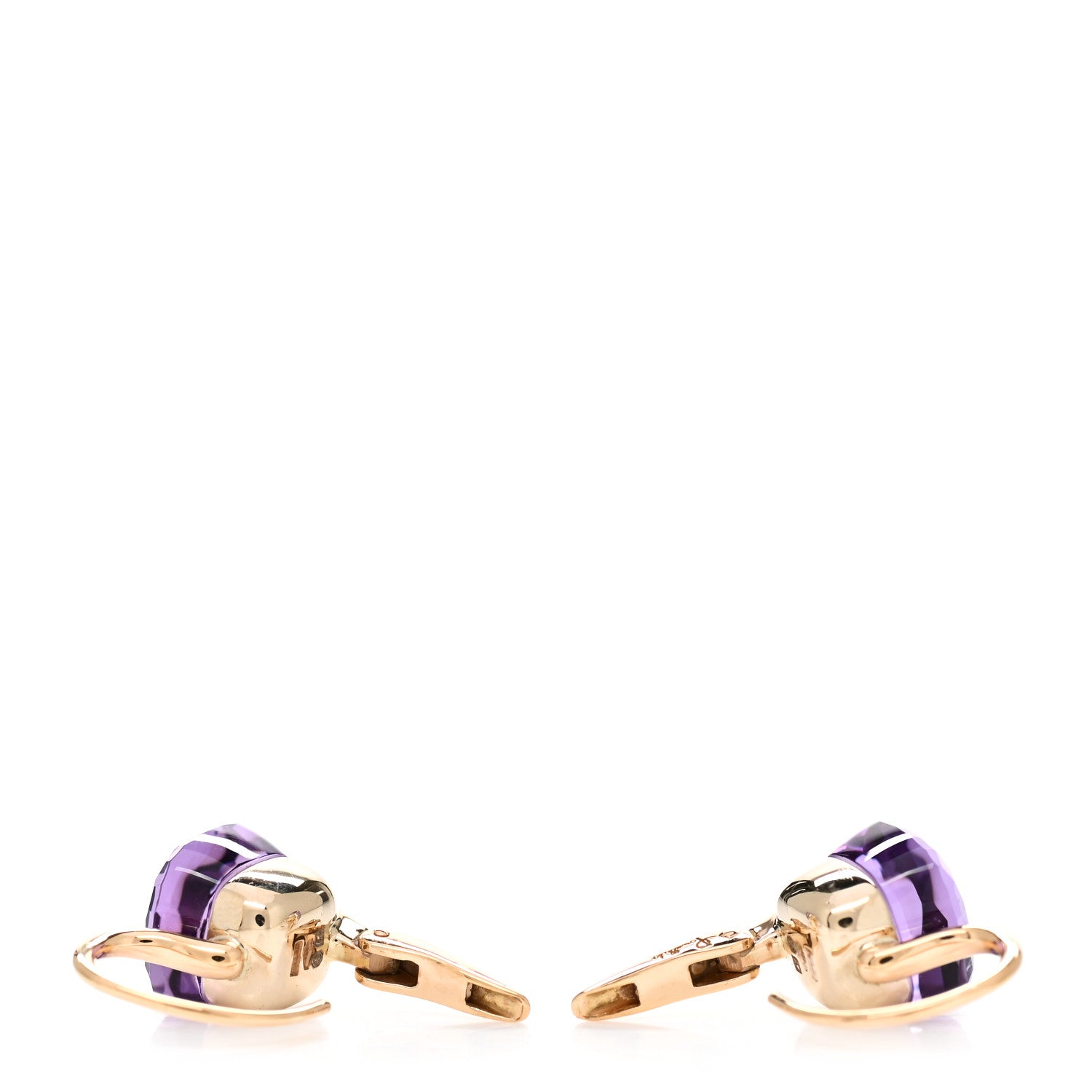Pomellato 18K Rose Gold Amethyst Classic Nudo Earrings 3 of 6