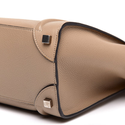 Celine Drummed Calfskin Micro Luggage Dune 7 of 9