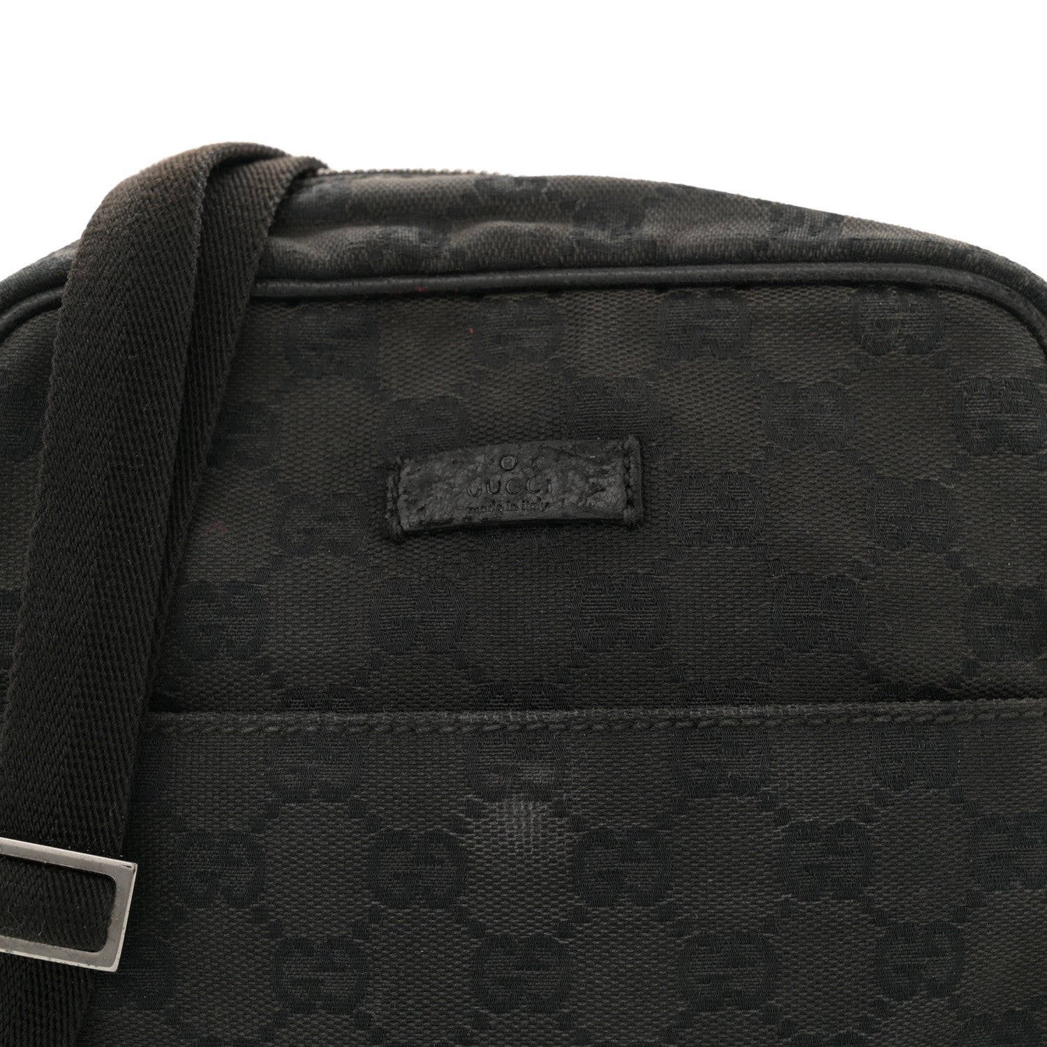 Gucci Monogram Messenger Bag Black 8 of 14