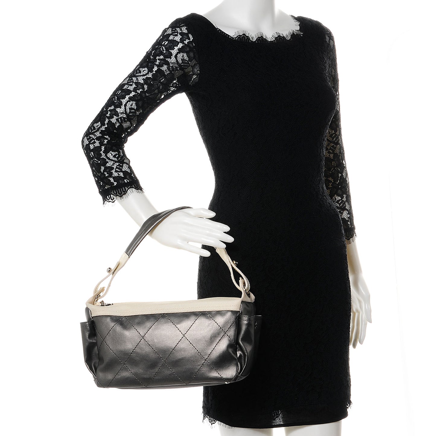 Coated Canvas Paris Biarritz Hobo Silver