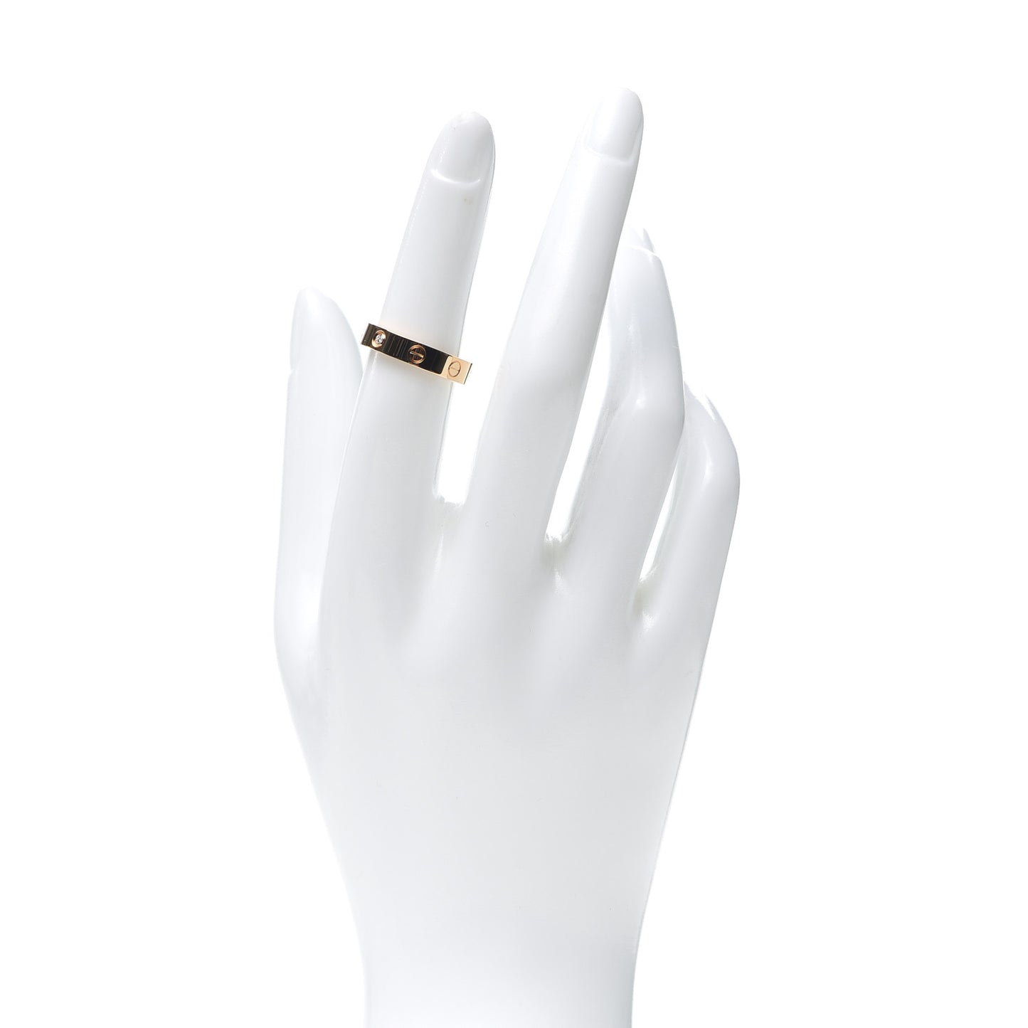 18K Yellow Gold Diamond 4mm LOVE Wedding Band Ring 52 6