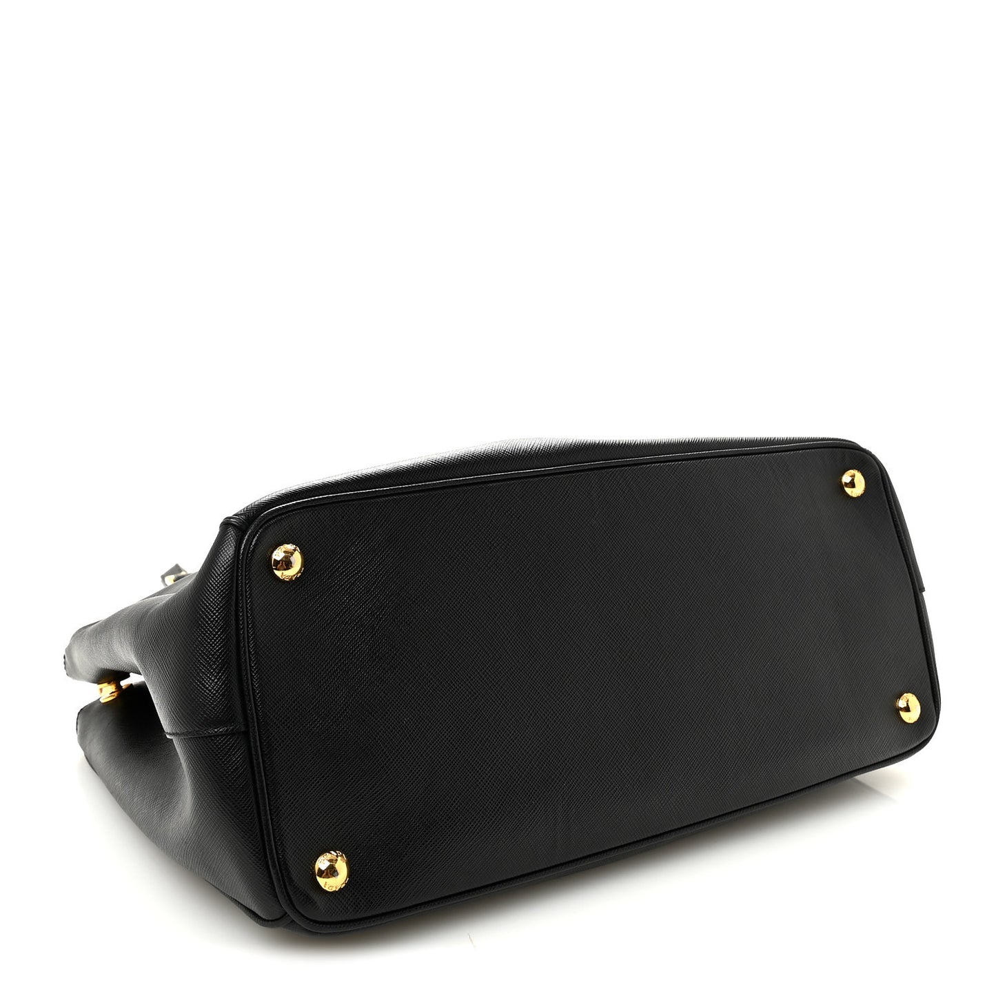 Saffiano Lux Medium Galleria Double Zip Tote Black