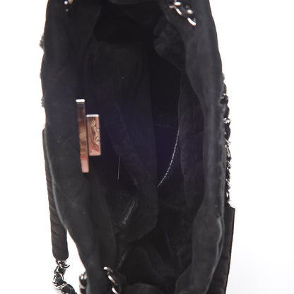 Chanel Shearling Quilted Mademoiselle Tote Black 7 of 10