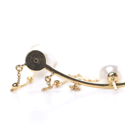 Christian Dior Pearl Shiny-D Earring Gold 4 of 5