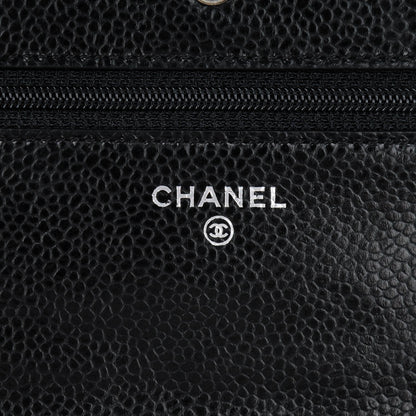 Chanel Caviar Quilted Wallet On Chain WOC Black 6 of 8