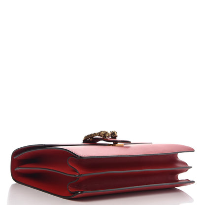 Gucci Moon Calfskin Web Large Dionysus Bamboo Top Handle Bag Hibiscus Red 5 of 9