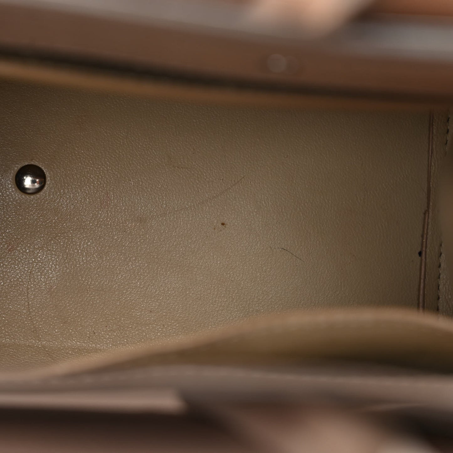 Grained Calfskin Small Horizon Satchel Beige