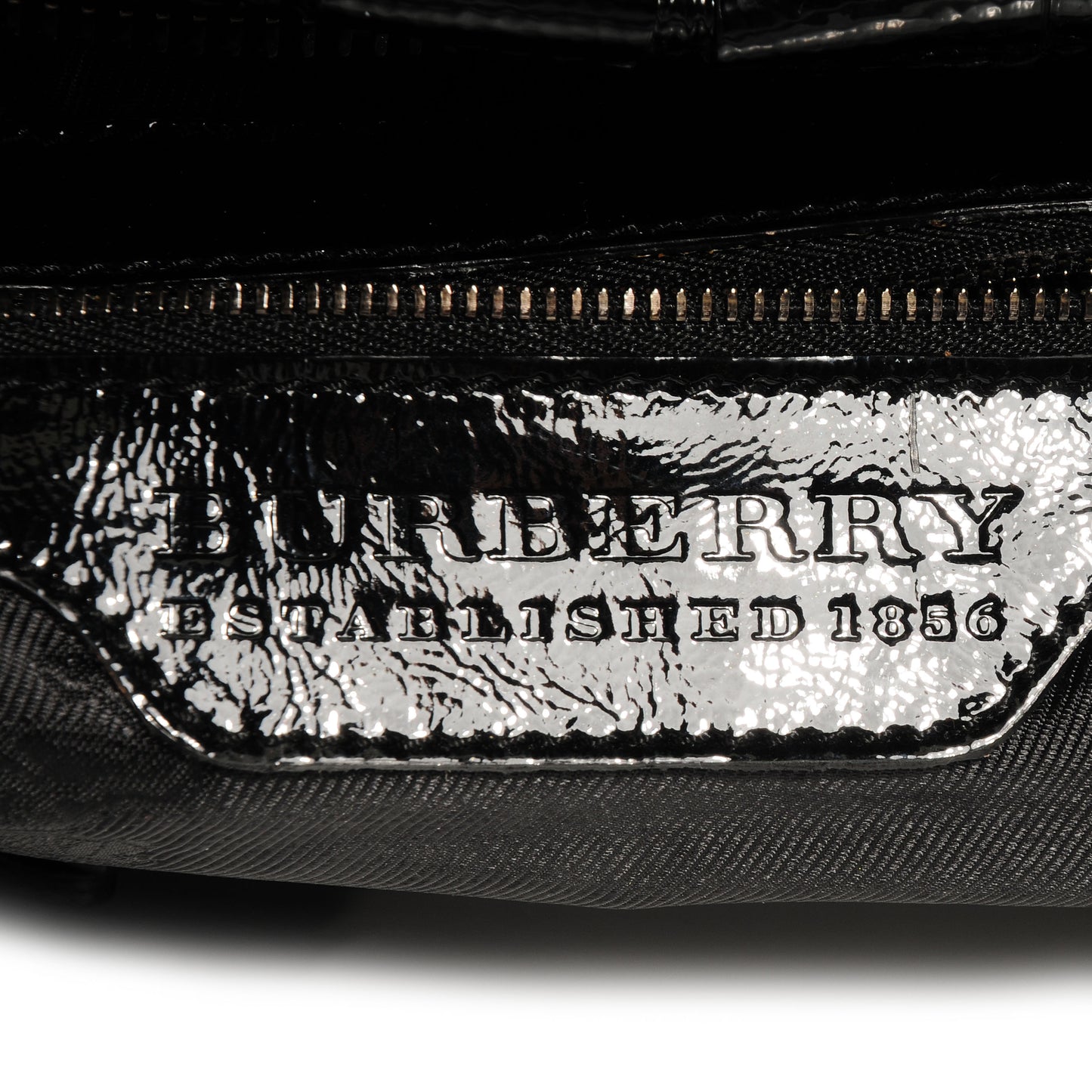 Patent Leather Cartridge Pleat Tote Black