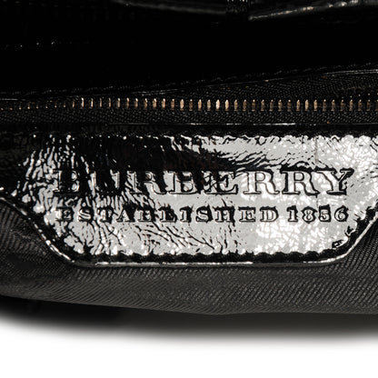 Burberry Patent Leather Cartridge Pleat Tote Black 6 of 8