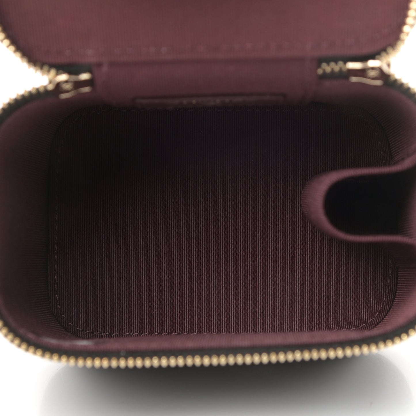 Caviar Quilted Mini Vanity Case With Chain Black