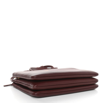Celine Lambskin Large Trio Crossbody Bag Burgundy 4 of 10