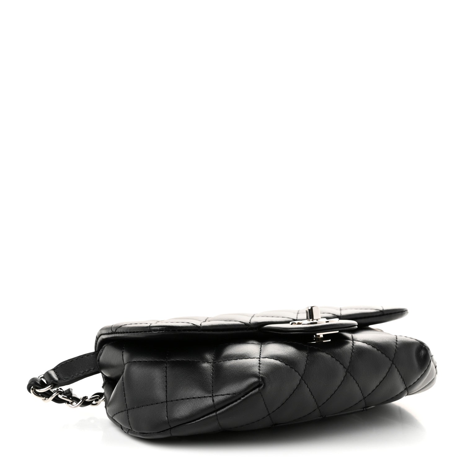 Chanel Calfskin Quilted CC Uniform Flap Belt Bag Black 4 of 11