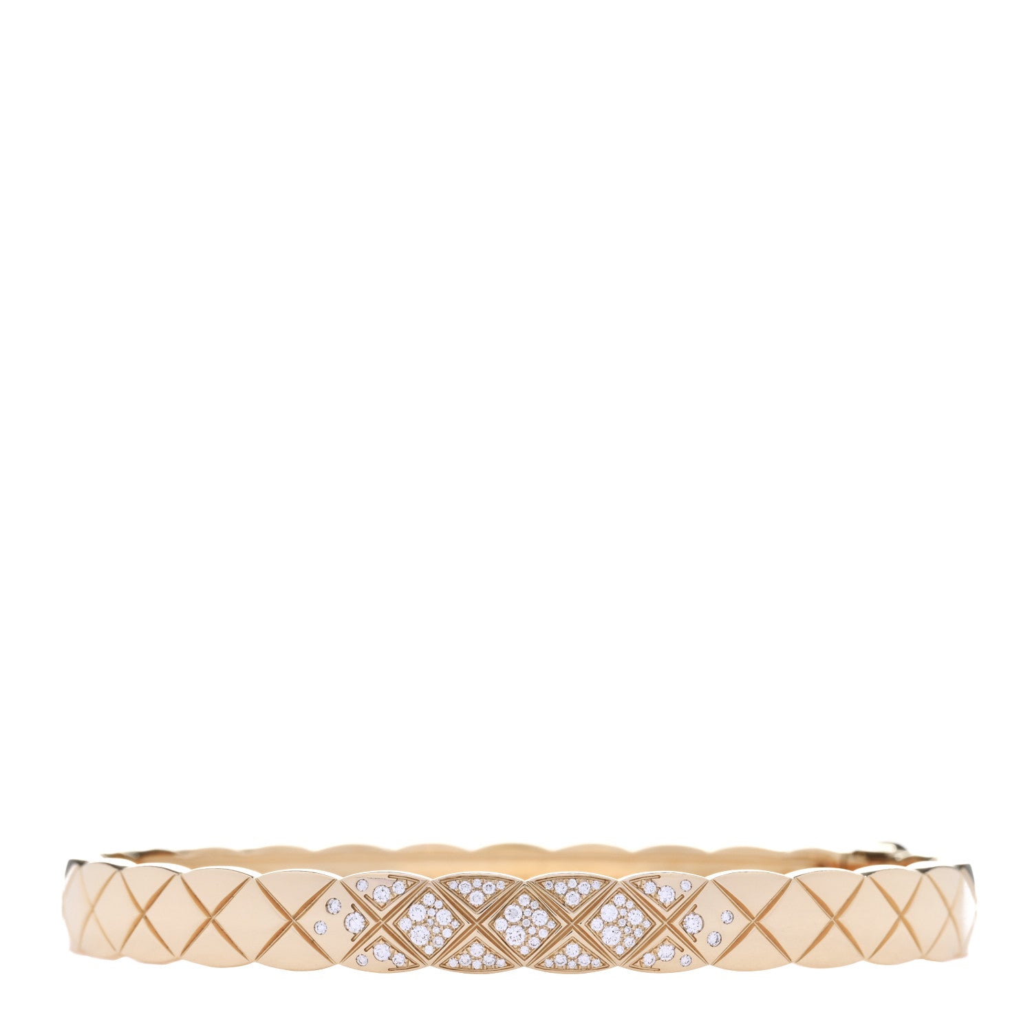 Chanel 18K Yellow Gold Diamond Coco Crush Bracelet M 1 of 3