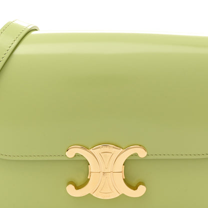 Celine Shiny Calfskin Teen Triomphe Almond Green 8 of 11