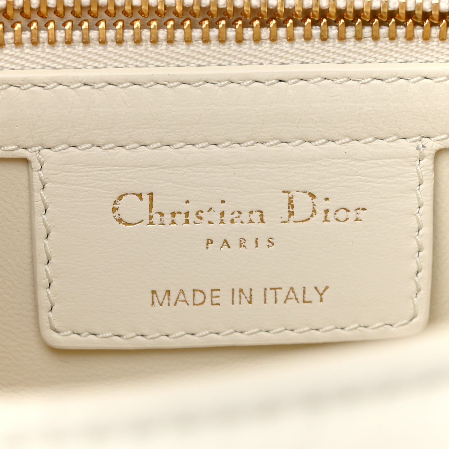 Calfskin Macrocannage Mini Caro Bag White