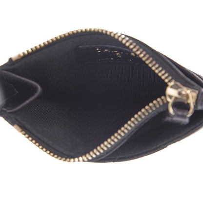 Chanel Letter Calfskin Embossed Quilted CC Zip Card Holder Black 5 of 8
