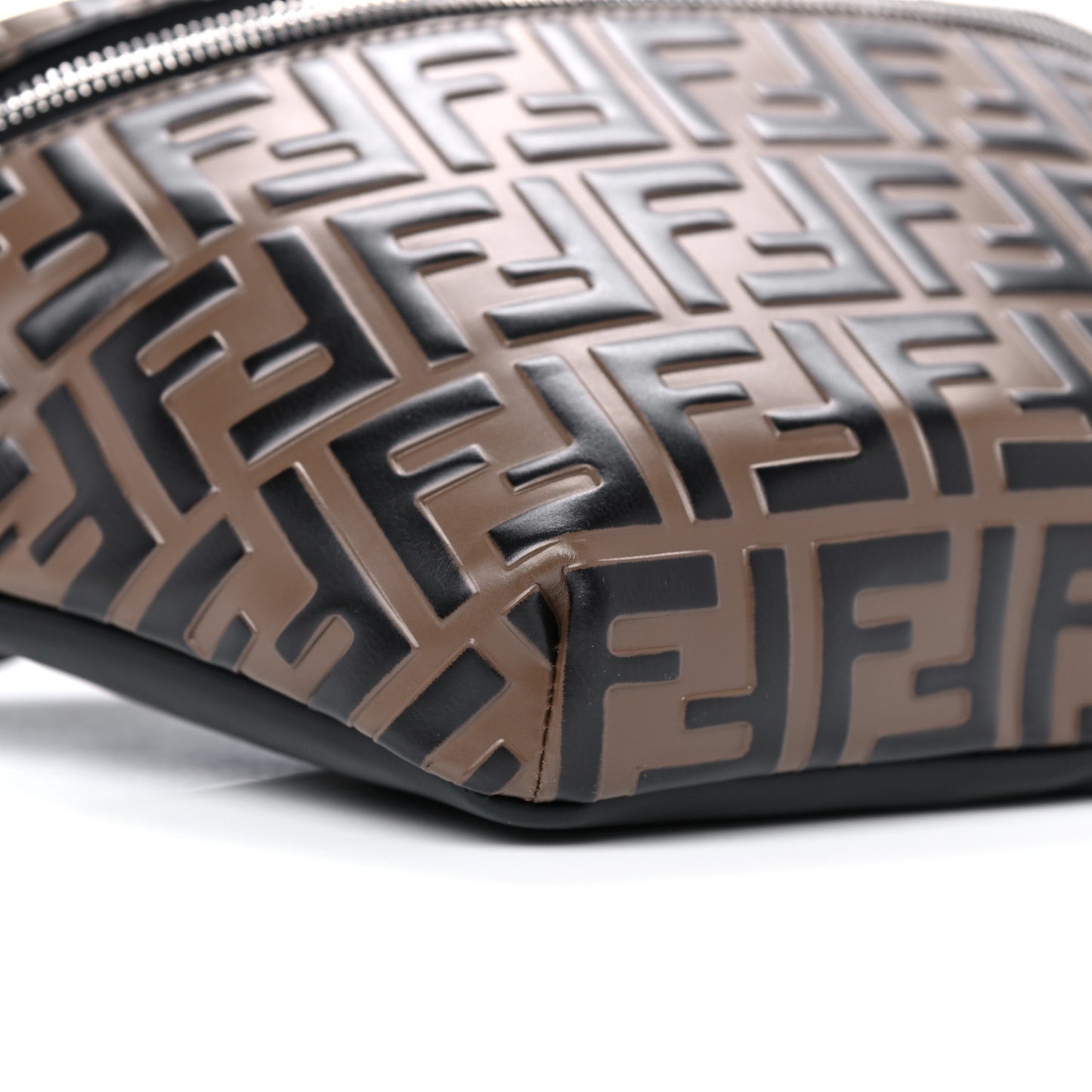 Vitello Century Bi-Color FF 1974 Embossed Belt Bag Maya Black